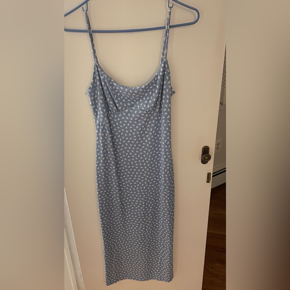 Blue Floral Tank Dress